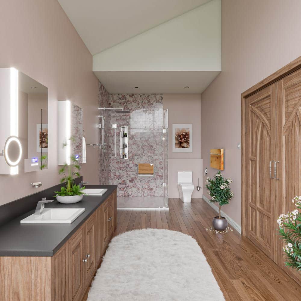 Brushed Nickel Modern Single Hole Bathroom Faucet