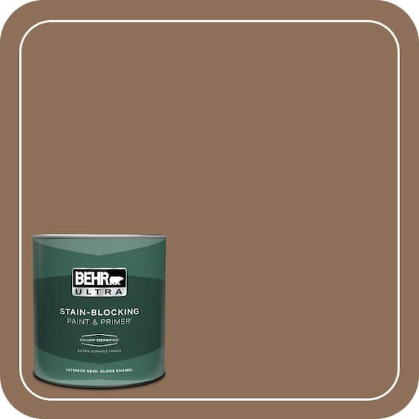 BEHR ULTRA 1 qt. #250F-6 Pepper Spice Extra Durable Semi-Gloss Enamel Interior Paint & Primer