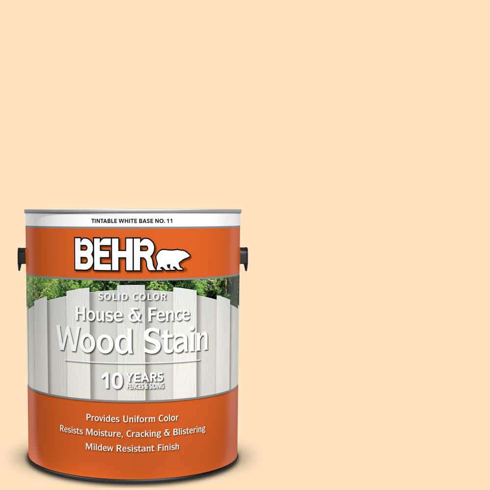1 gal. #320C-2 Cream Yellow Solid Color House and Fence Exterior Wood Stain