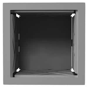 14.75-Inch Gray Polypropylene Lattice Design Outdoor Planter Box