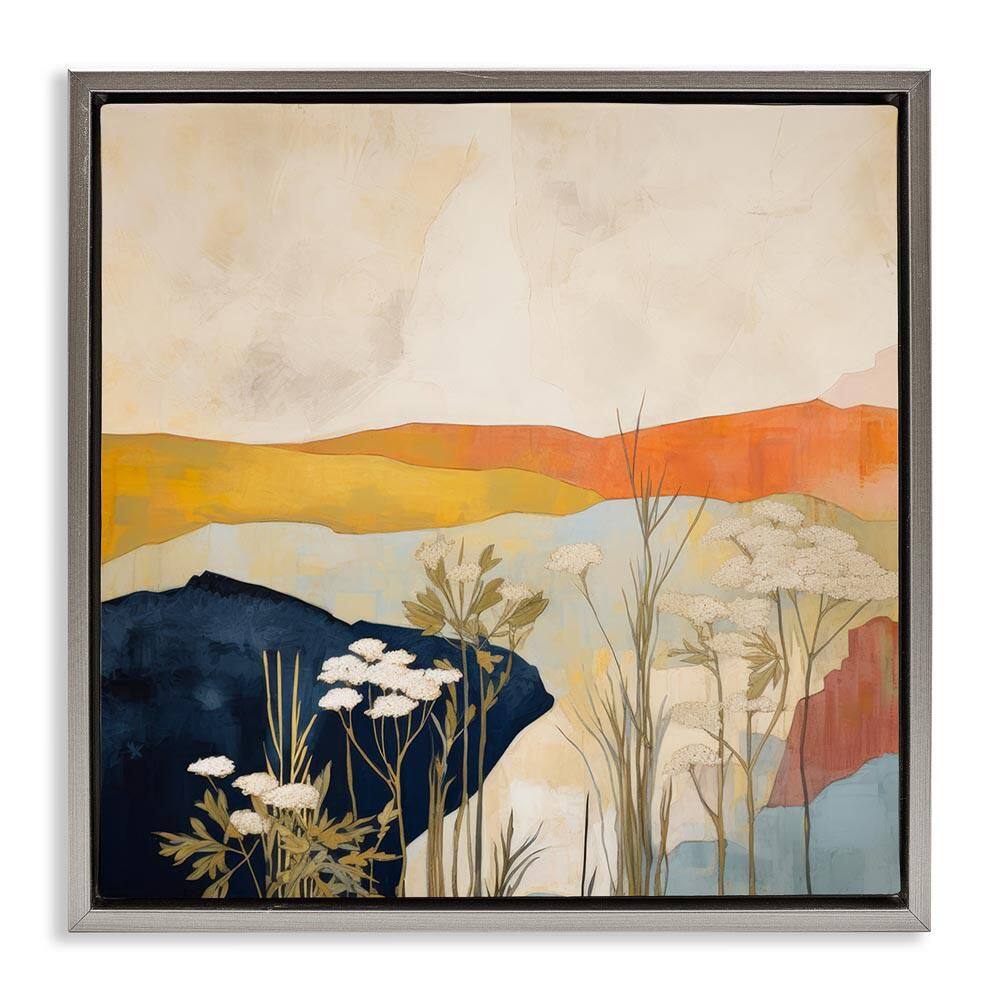 Complex Desert Layers by Irena Orlov Gray Floater Frame Nature Graphic Art Print 18 in. x 18 in. price history on PriceWatchPro