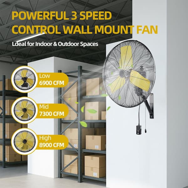 Edendirect 24 in. 3-Speed Oscillating High Velocity Indoor/Outdoor