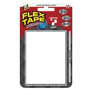 Flex Tape White Mini Strong Rubberized Waterproof Tape (2-Patches)