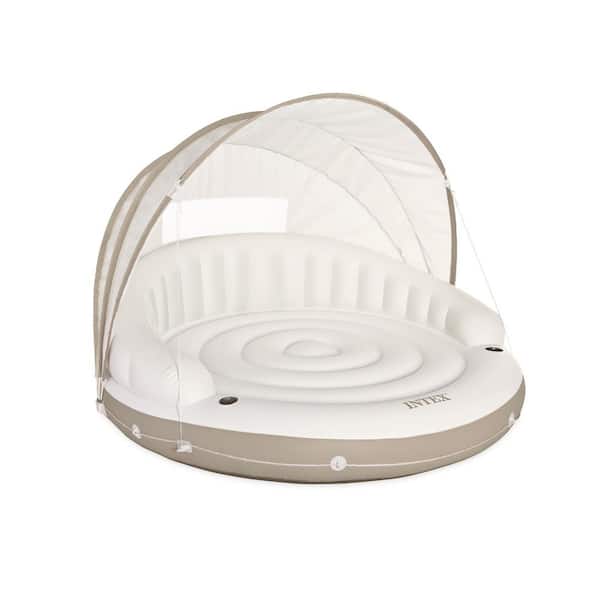 Inflatable Canopy Island Float Lounge, 78.5 in. x 59 in.