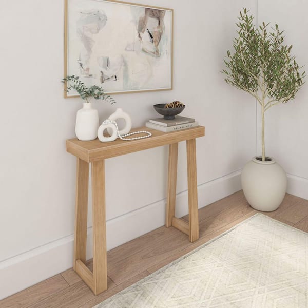 Classic 36 in. Blonde Rectangle Wood Console Table