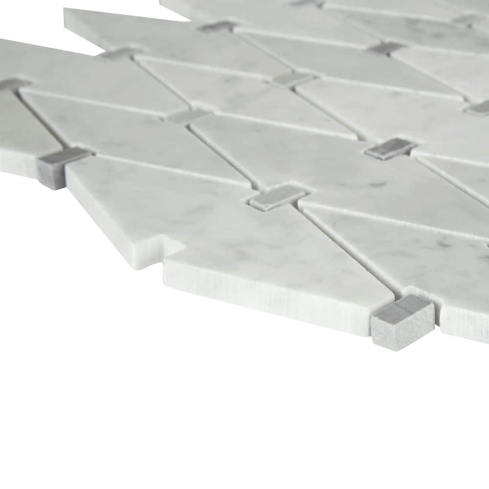 Azula Floret 12x12 Marble Mosaic Tile for Bathroom and Kitchen