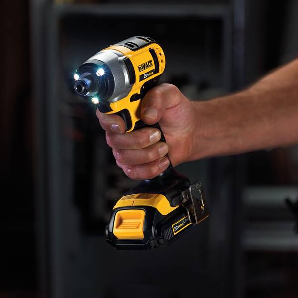 20-Volt MAX Lithium-Ion Cordless 1/4 in. Impact Driver with 20-Volt MAX Li-ion Premium Battery Pack 5.0Ah (2-Pack)