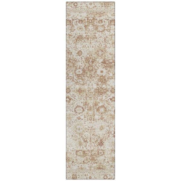 Chantille Machine Washable Indoor/Outdoor Abstract ACN3175 Cream 2 ft. x 7 ft. Runner Rug