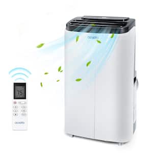 8,200 BTU Portable Air Conditioner Cools 300 Sq. Ft. with Dehumidifierand 2 Fan Speeds in White