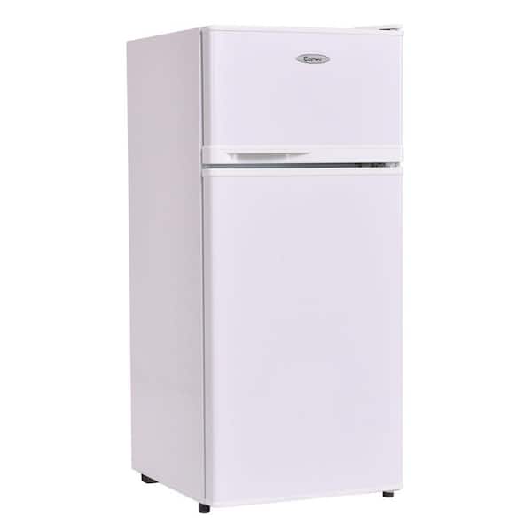 3.4 cu. ft. Compact Mini Fridges Refrigerator with Door in White with  Freezer