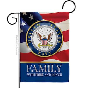 13 in. x 18.5 in. US Navy Family Honor Garden Double-Sided Armed Forces Decorative Vertical Flags