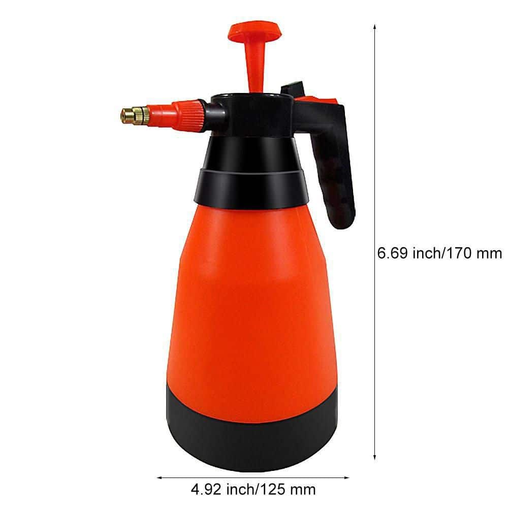 35 OZ Red and Black Handheld Pressure Sprayer with Adjustable Nozzle