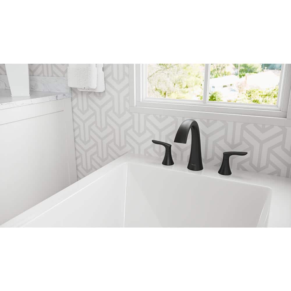 Weller Matte Black Double Handle Roman Tub Faucet