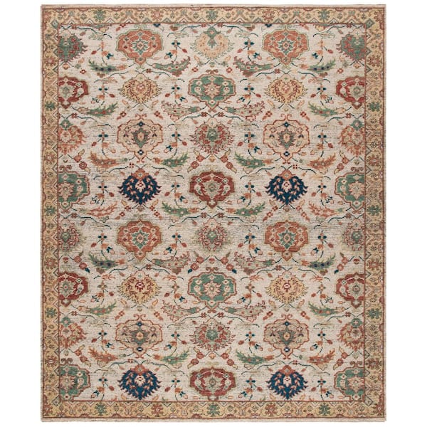 SAFAVIEH Izmir Ivory/Gold 8 ft. x 10 ft. Border Persian Area Rug