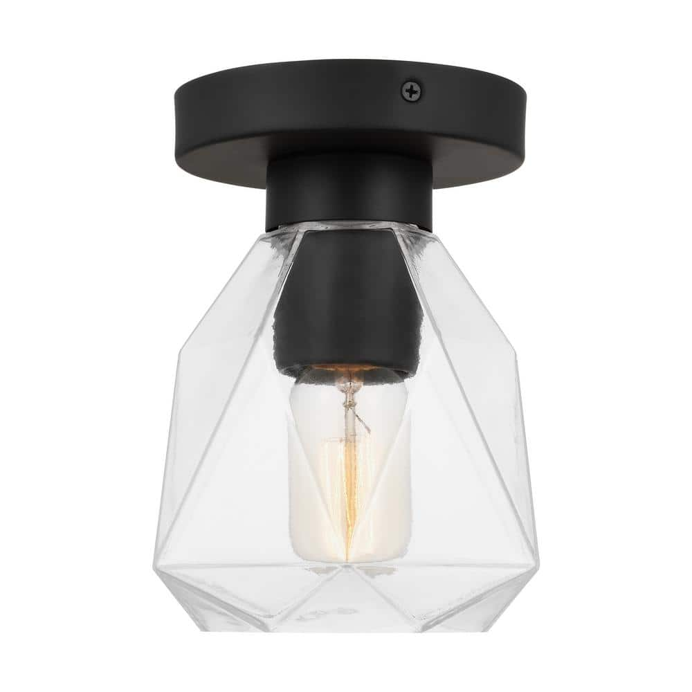 Generation Lighting Quinn 6 In. 1-Light Midnight Black Transitional ...