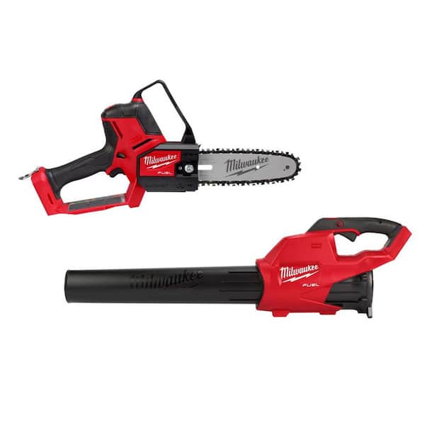 Milwaukee M18 FUEL 8 in. 18V Lithium-Ion Brushless Electric Battery Chainsaw HATCHET w/M18 FUEL Blower (2-Tool)