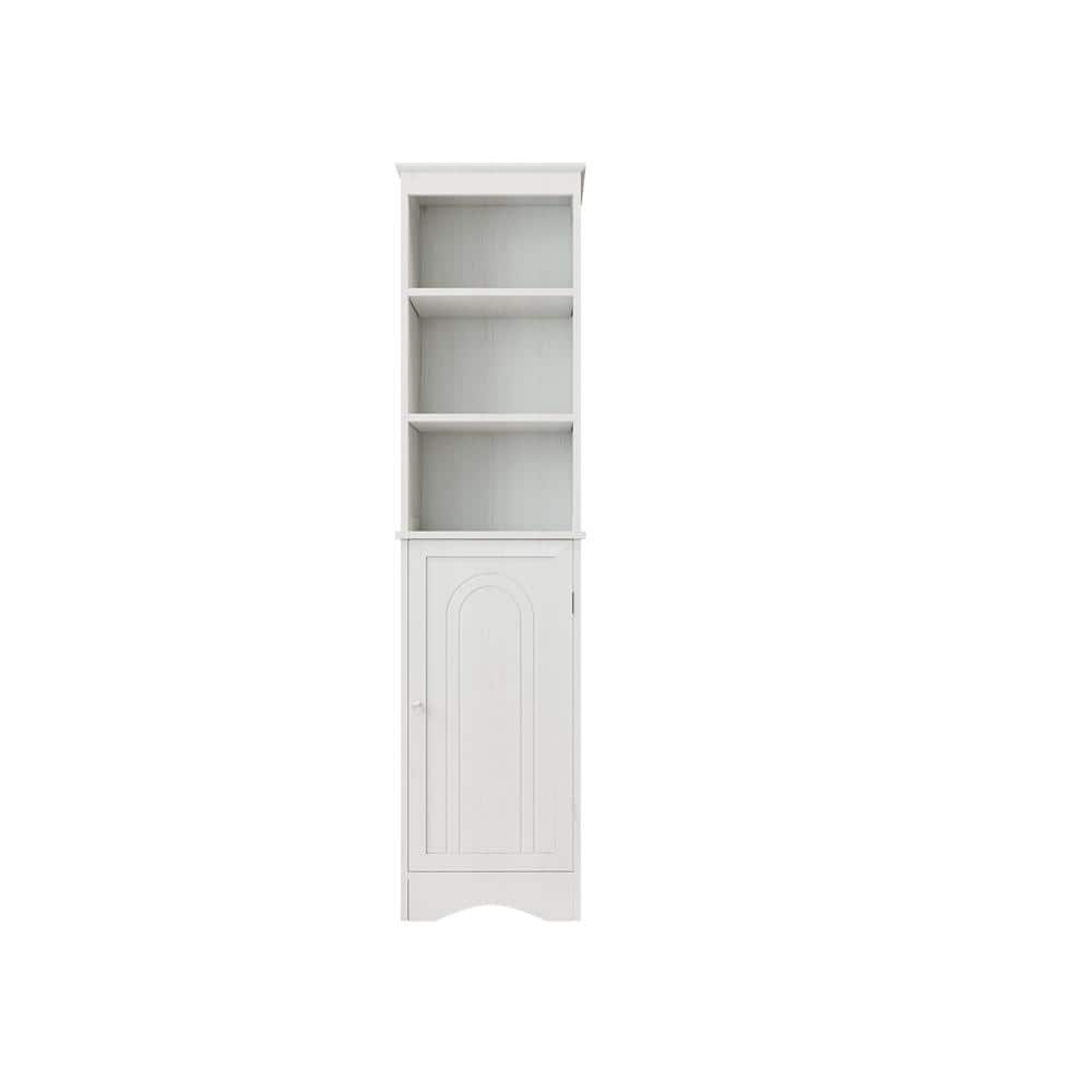 White Tall Bathroom Accent with Door LC952919 The Home Depot