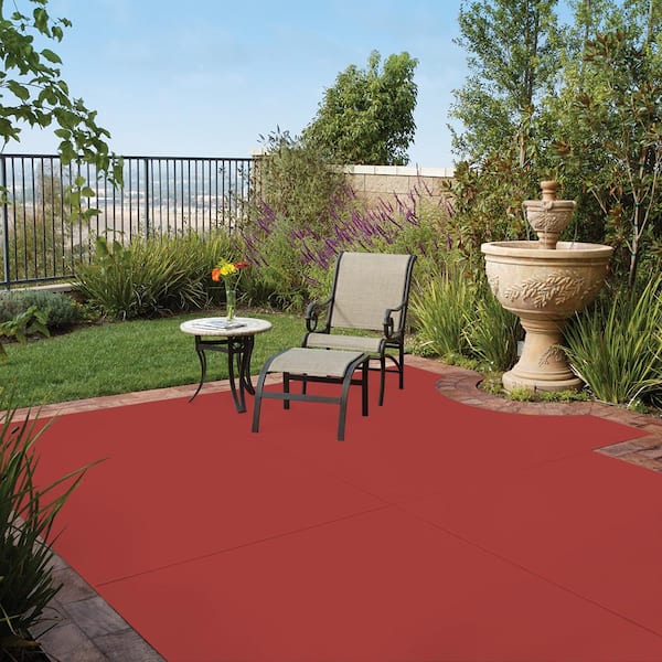 5 gal. #OSHA-5 OSHA SAFETY RED Solid Color Flat Interior/Exterior Concrete Stain