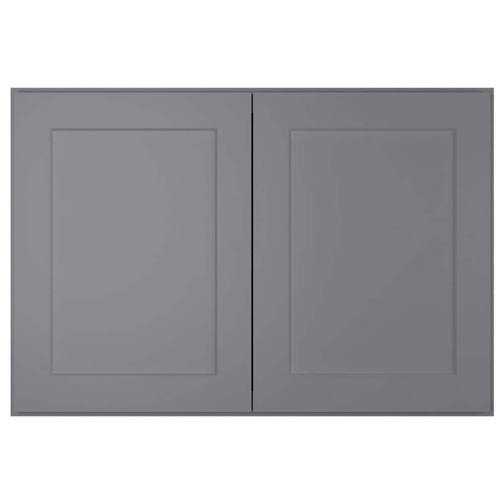 HOMEIBRO 36 in. W x 12 in. D x 24 in. H in Shaker Gray Plywood Ready to ...