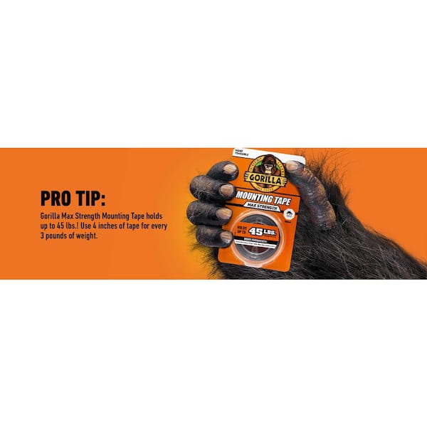 Gorilla 60 in. Mounting Tape - Max Strength (6-Pack) 112962 - The 