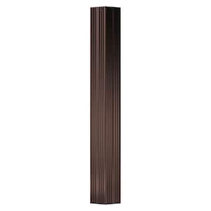 8' x 3" Endura-Aluminum Column, Square Shaft (Load-Bearing), Non-Tapered, Fluted, Textured Bronze