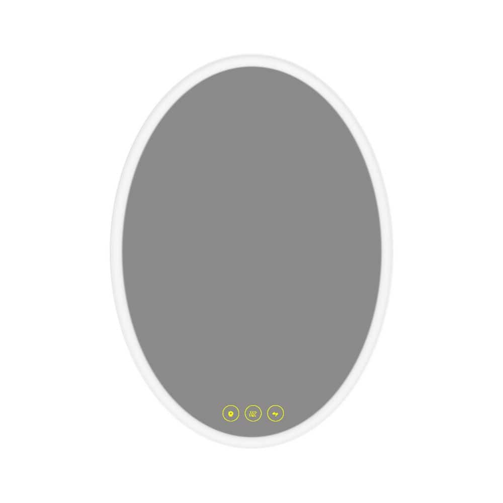 Modern Design 20 in. W x 28 in. H Oval Frameless Anti-Fog Wall Bathroom Van