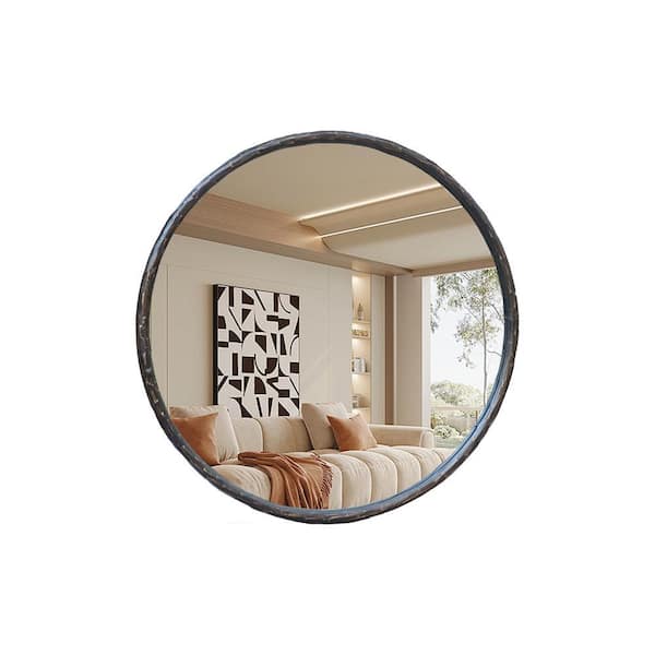 PARISLOFT Antique Black 31.8 in. W x 31.8 in. H Vintage Round