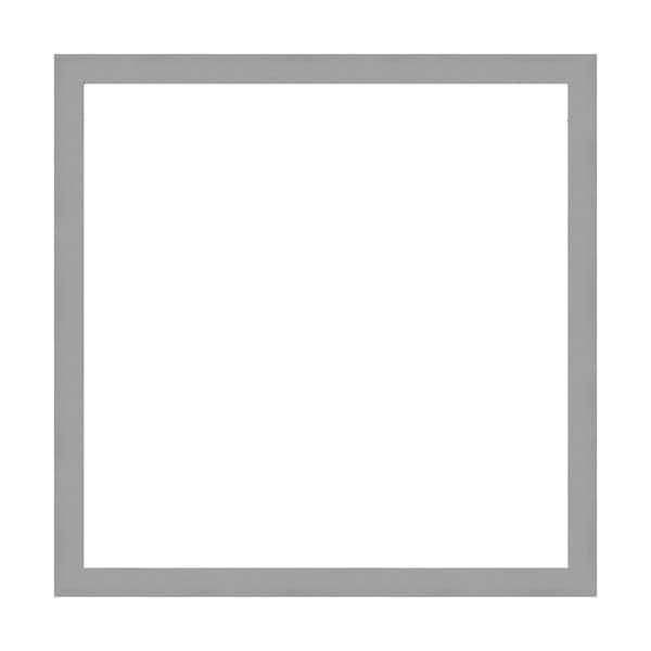 Amanti Art Mirror Makeover Brushed Nickel 37.25 in. W x 37.25 in. H Bathroom Mirror Frame Border Kit-Fits a 36 x 36 mirror