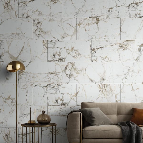 MSI Fusion 16 in. x 32 in. Matte Stone Look Porcelain Floor Tile