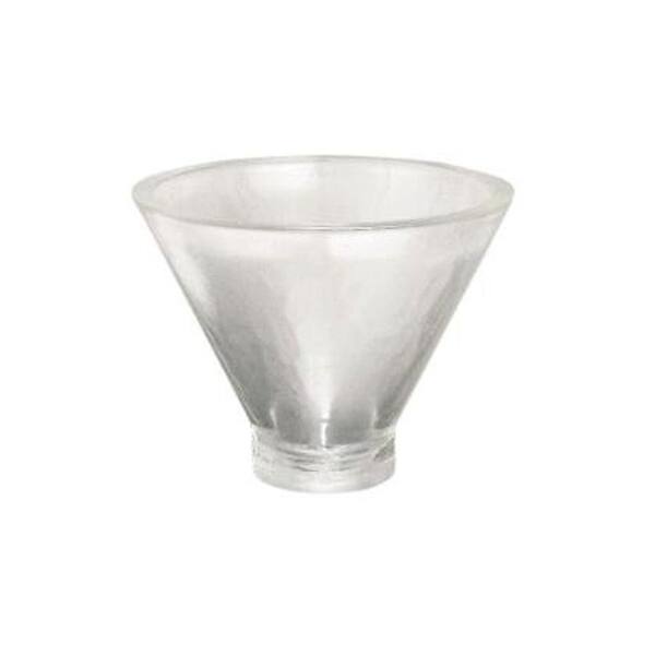 Porcher Geometrique Glass Cone Vessel Sink in Clear Glass-DISCONTINUED