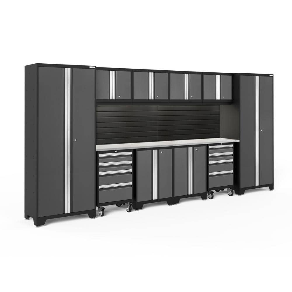 Bold Series 156 in. W x 76.75 in. H x 18 in. D 24-Gauge Steel Garage Cabinet Set in Gray (12-Piece) price history on PriceWatchPro