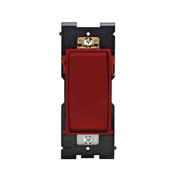 Leviton Renu 15 Amp 3-Way Rocker Switch - Deep Garnet-DISCONTINUED