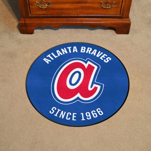 Atlanta Braves Blue 2 ft. x 2 ft. Round Area Rug