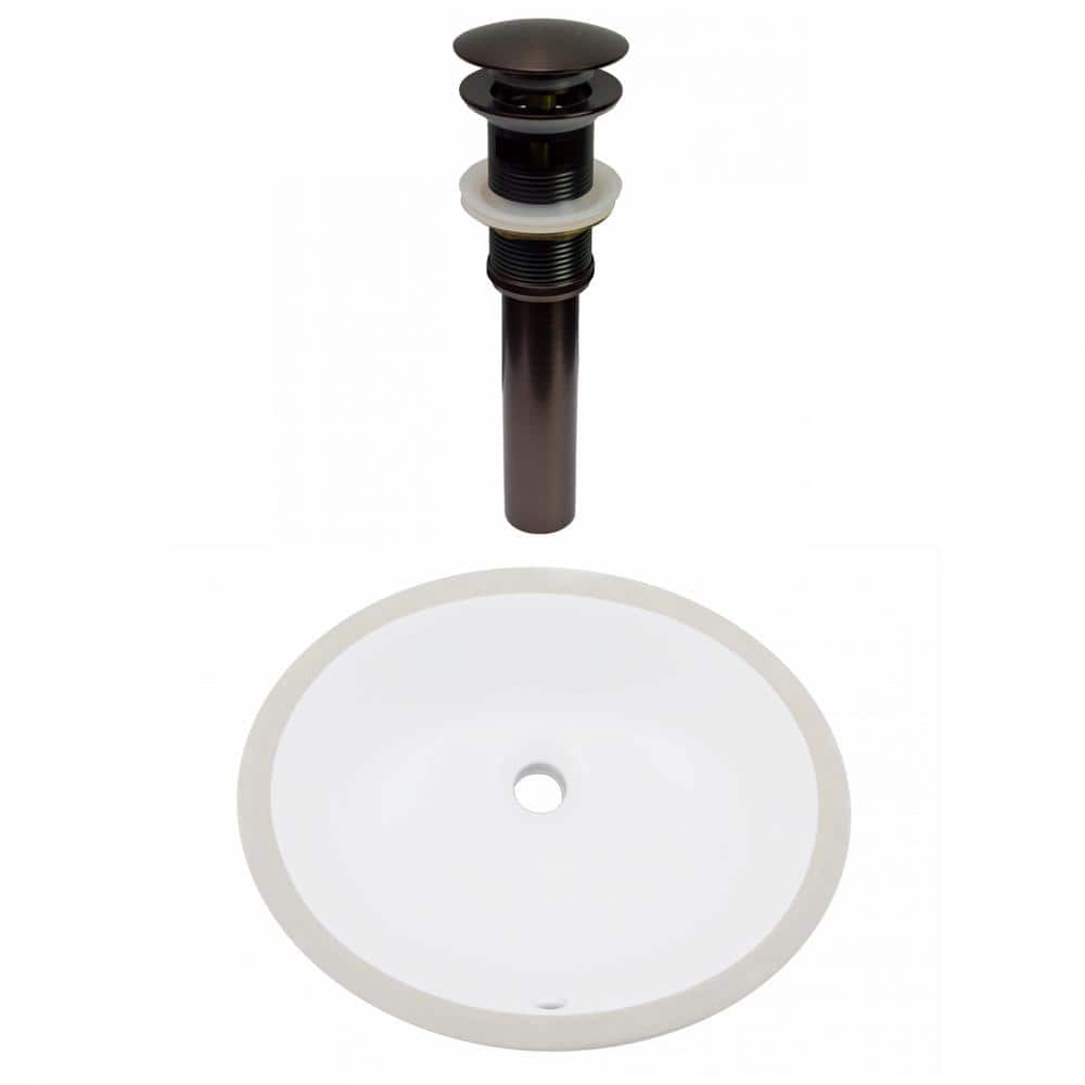 16.5 in. W x 13.25 in. D x 7.5 in. H Bathroom Sink in White Ceramic with Ov