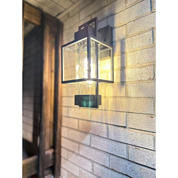 Modern Outdoor Light Fixtures Dusk to Dawn, 15 in. Exterior Wall Sconce Waterproof Porch Light for Garage Doorway