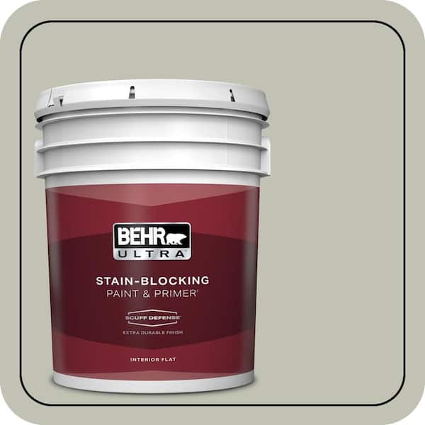 BEHR ULTRA 5 gal. #ECC-37-1 Arbor Hollow Extra Durable Flat Interior Paint & Primer