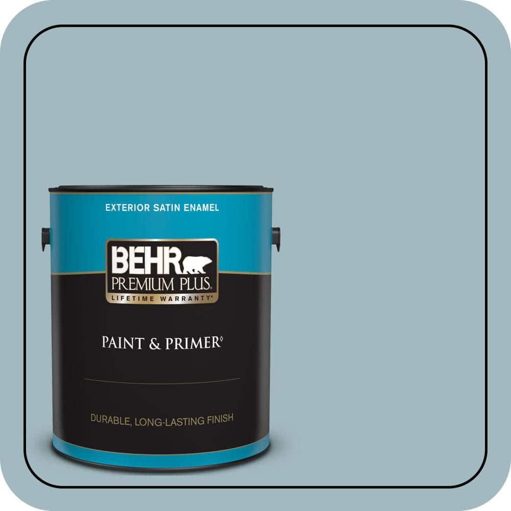 1 gal. #BIC-23 Hopeful Blue Satin Enamel Exterior Paint & Primer price history on PriceWatchPro