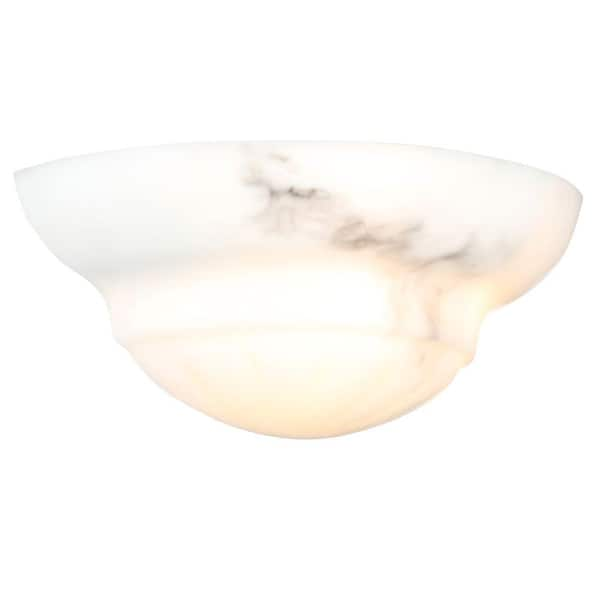 Hampton Bay 1-Light Faux Alabaster Sconce