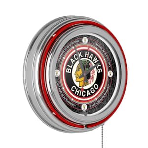 14 in. Vintage Chicago Blackhawks NHL Neon Wall Clock