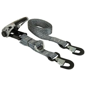 1.25 in. x 8 ft. 1,000 lbs. Diamond Plate Ratchet Tie Down Straps (2 Pack)