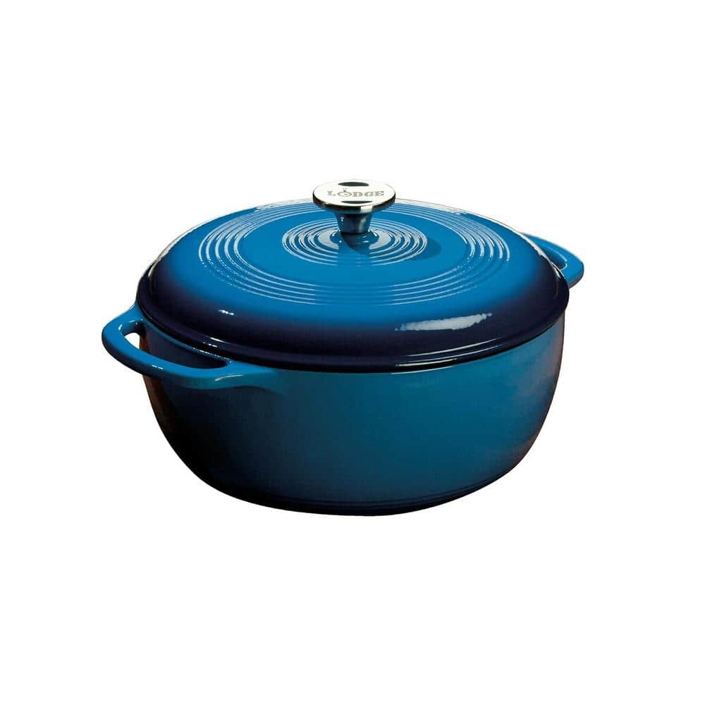 6 qt. Round Cast Iron Dutch Oven with Dual Handles, Easy to Cook and Clean 