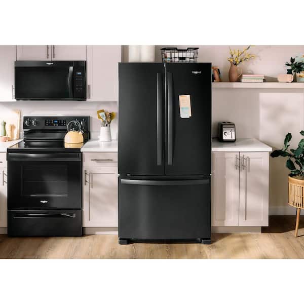 Whirlpool French Door Fridge (WRFF3036RB) - Black Whirlpool French Door Fridge (WRFF3036RB) - Black