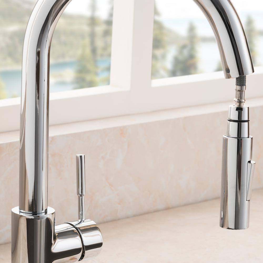 Gemini Chrome High Arc Kitchen Faucet