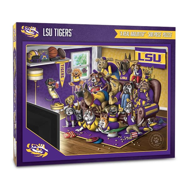 YouTheFan NCAA LSU Tigers Purebred Fans Puzzle-A Real Nailbiter (500-Piece)