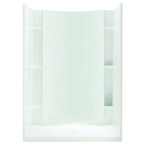 STERLING Accord 36 in. x 42 in. x 77 in. Shower Kit with Age-in-Place Backers in White