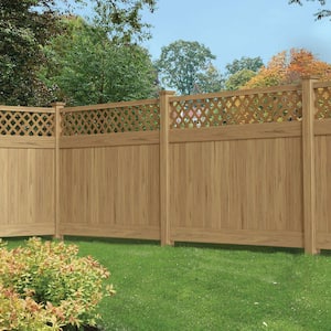 5 in. x 5 in. x 9 ft. Cypress Vinyl Fence End Post