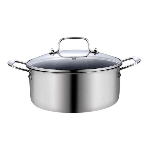 Stainless Steel Stock Pot - 12 qt. Large Cooking Pot with Lid for