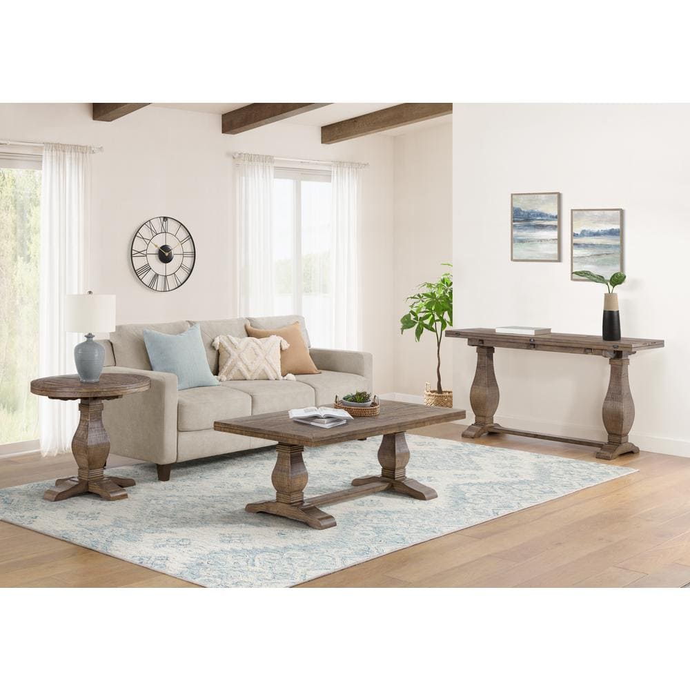 Napa 26" Reclaimed Natural Wood Round End Table