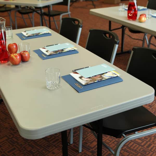 Lifetime 72 in. Putty Plastic Folding Banquet Table 80126 - The