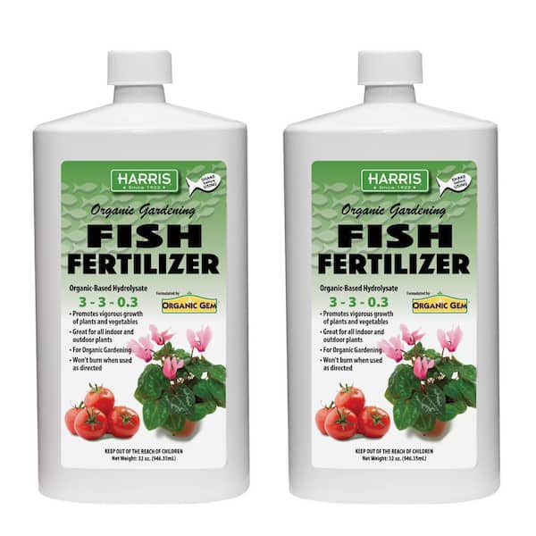 Harris 64 oz. Organic Gardening Liquid Fish Fertilizer and Plant Food (2-Pack)